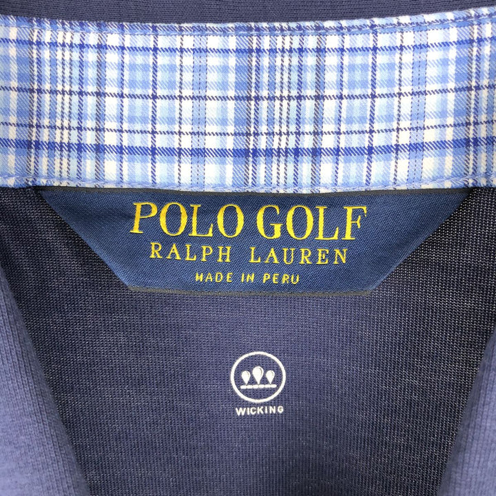 Ralph Lauren POLO GOLF Short Sleeve Polo Shirt Men's M unclear navy blue type Vintage Second Hand
