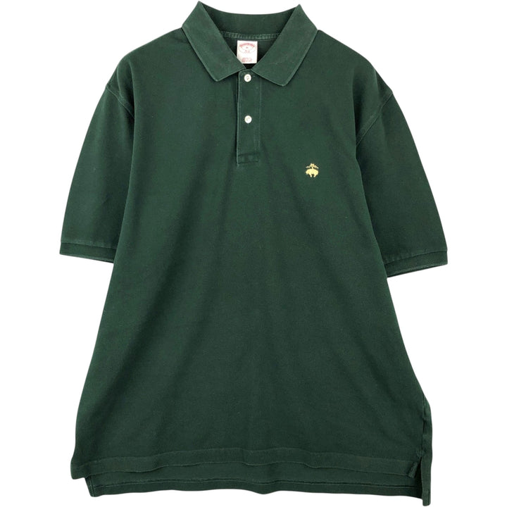 Brooks Brothers 346 Short-Sleeve Polo Shirt, Men's Size XL (approx.) cotton green type Vintage Second Hand