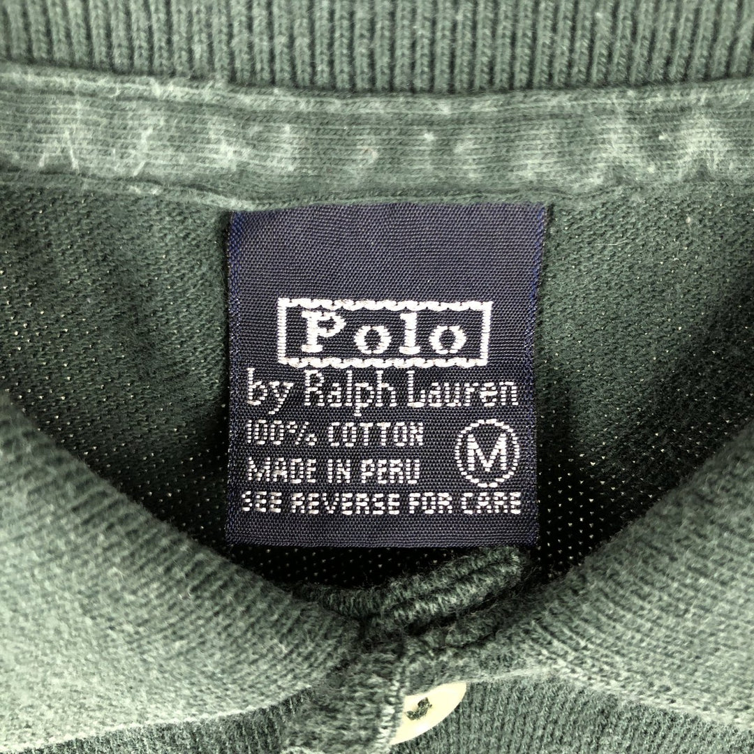 Ralph Lauren POLO by Ralph Lauren short sleeve polo shirt, men's size M cotton green type Vintage Second Hand