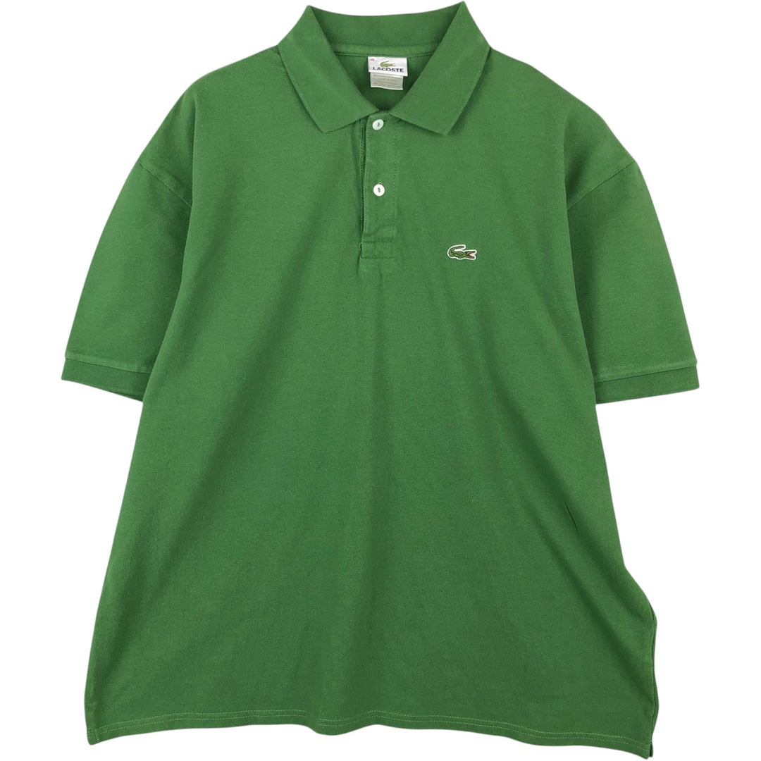 Lacoste (LACOSTE) French design short-sleeved polo shirt, size 10 (equivalent to men's XL). cotton green type Vintage Second Hand