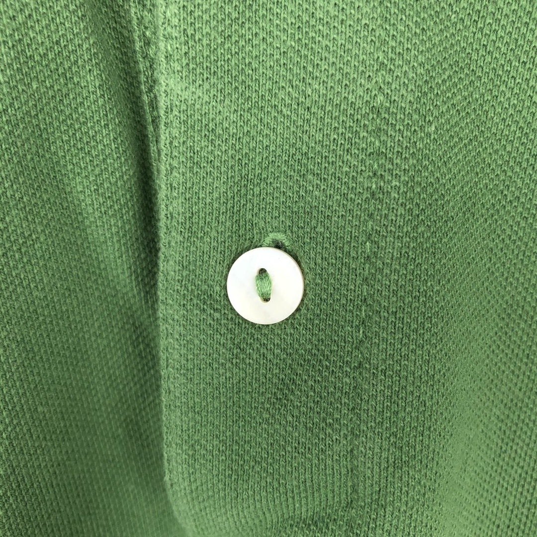 Lacoste (LACOSTE) French design short-sleeved polo shirt, size 10 (equivalent to men's XL). cotton green type Vintage Second Hand
