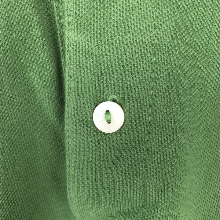 Lacoste (LACOSTE) French design short-sleeved polo shirt, size 10 (equivalent to men's XL). cotton green type Vintage Second Hand