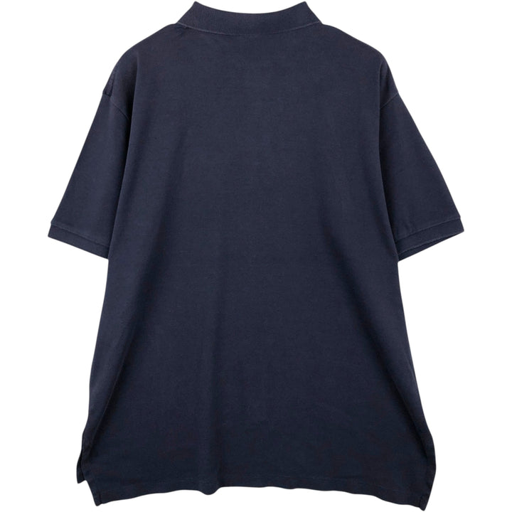 Ralph Lauren POLO by Ralph Lauren short sleeve polo shirt, men's XL size cotton navy blue type Vintage Second Hand
