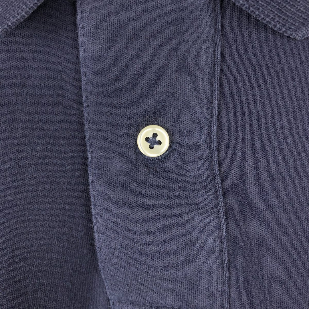 Ralph Lauren POLO by Ralph Lauren short sleeve polo shirt, men's XL size cotton navy blue type Vintage Second Hand