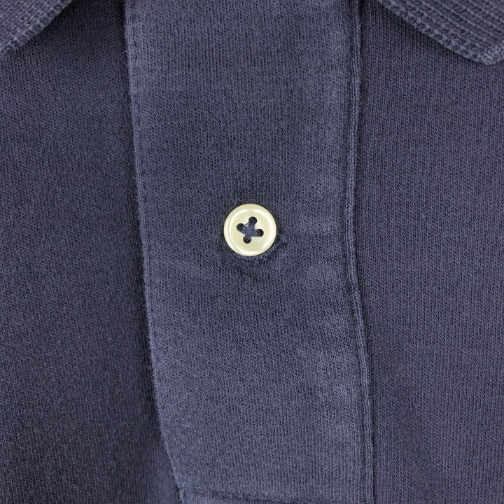 Ralph Lauren POLO by Ralph Lauren short sleeve polo shirt, men's XL size cotton navy blue type Vintage Second Hand