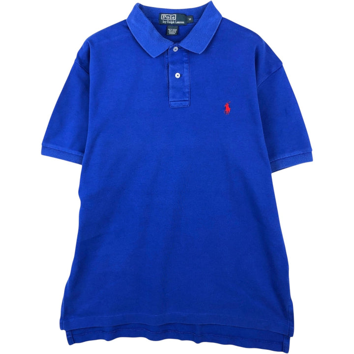 Ralph Lauren POLO by Ralph Lauren short sleeve polo shirt, men's size M cotton blue type Vintage Second Hand