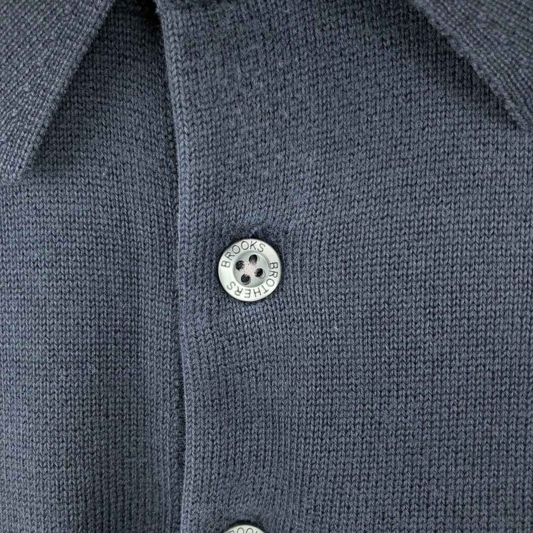 Brooks Brothers Men's Short Sleeve Polo Shirt, Size L cotton navy blue type Vintage Second Hand