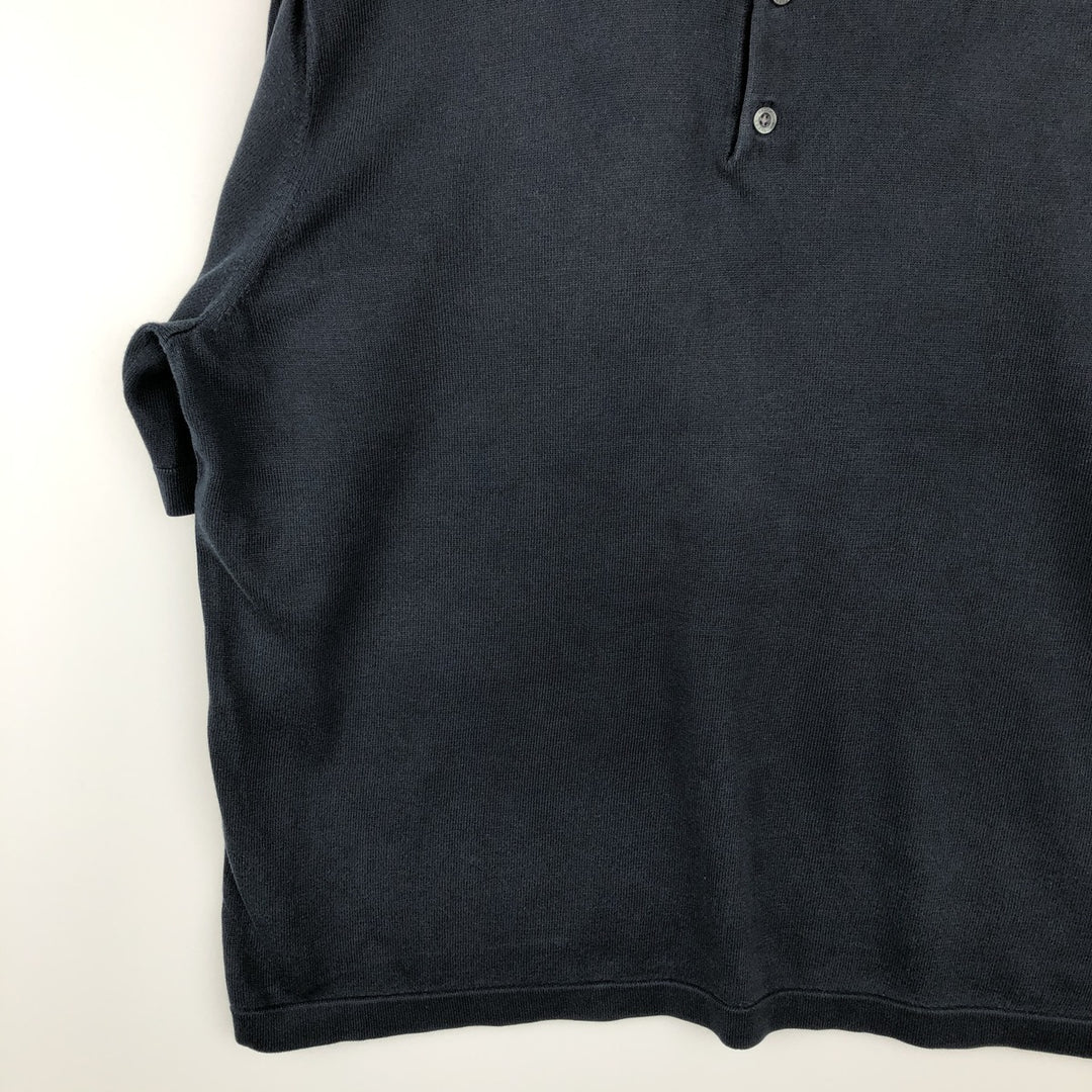 Brooks Brothers Men's Short Sleeve Polo Shirt, Size L cotton navy blue type Vintage Second Hand