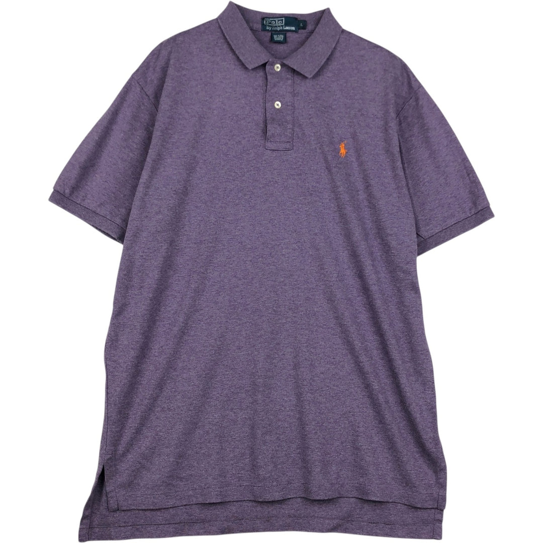 Ralph Lauren POLO by Ralph Lauren short sleeve polo shirt, men's size L cotton purple type Vintage Second Hand