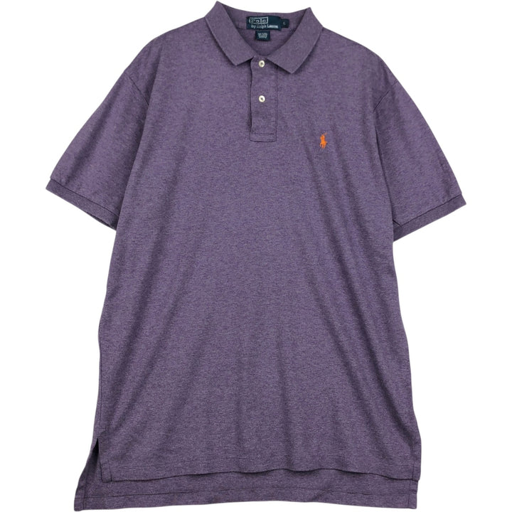 Ralph Lauren POLO by Ralph Lauren short sleeve polo shirt, men's size L cotton purple type Vintage Second Hand