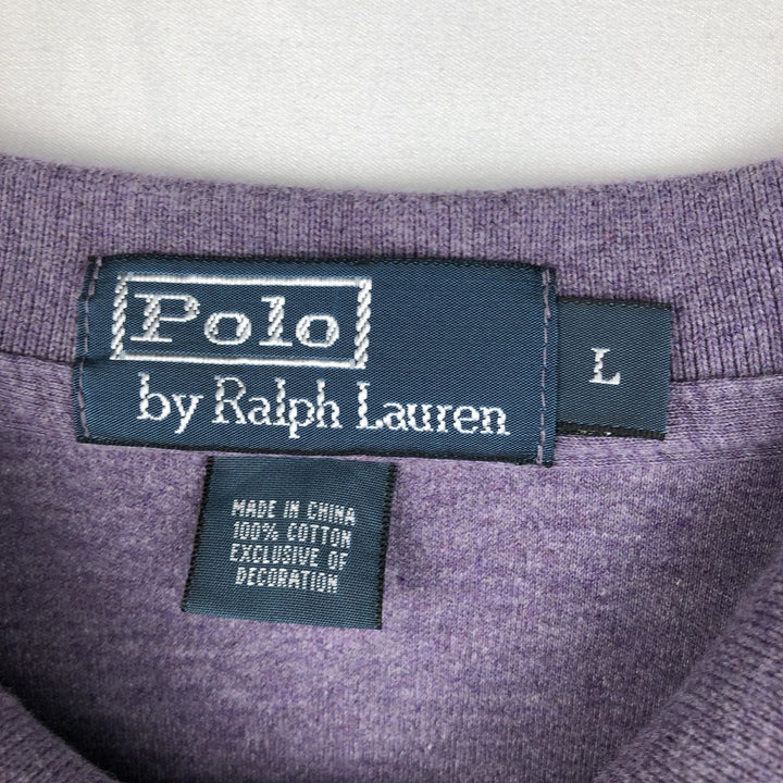 Ralph Lauren POLO by Ralph Lauren short sleeve polo shirt, men's size L cotton purple type Vintage Second Hand
