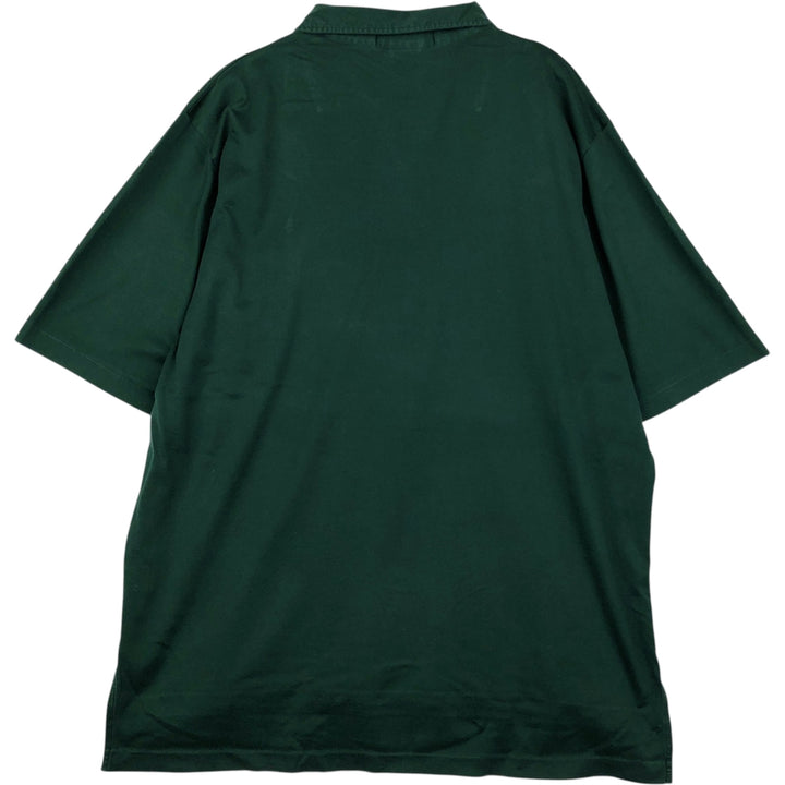 Ralph Lauren POLO GOLF Open Collar Short Sleeve Polo Shirt, Men's Size L (approx.) Pima Cotton Green type dark green Vintage Second Hand