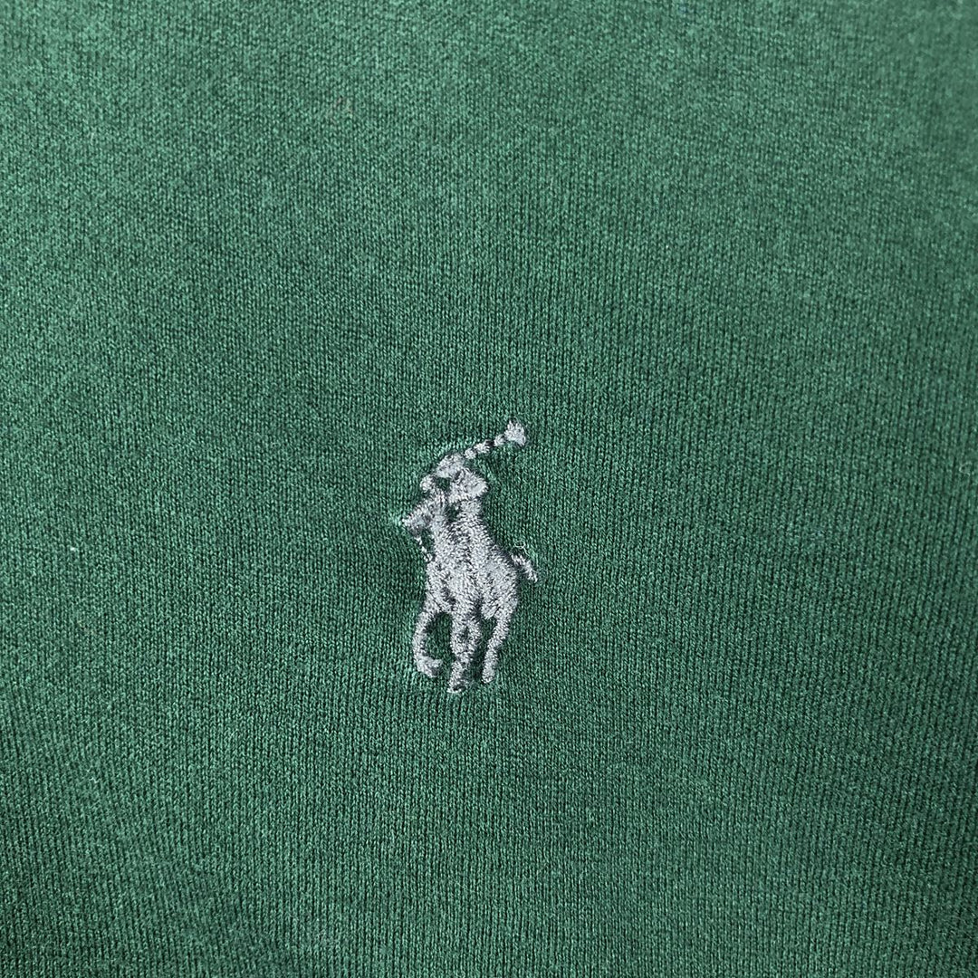 Ralph Lauren POLO GOLF Open Collar Short Sleeve Polo Shirt, Men's Size L (approx.) Pima Cotton Green type dark green Vintage Second Hand