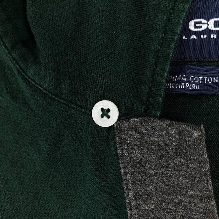Ralph Lauren POLO GOLF Open Collar Short Sleeve Polo Shirt, Men's Size L (approx.) Pima Cotton Green type dark green Vintage Second Hand