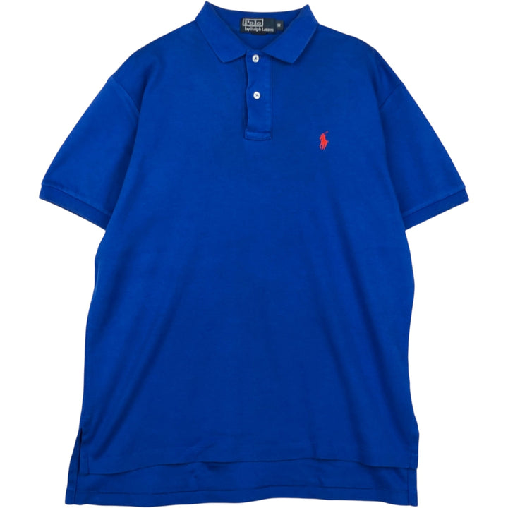 Ralph Lauren POLO by Ralph Lauren short sleeve polo shirt, men's size M cotton blue type Vintage Second Hand