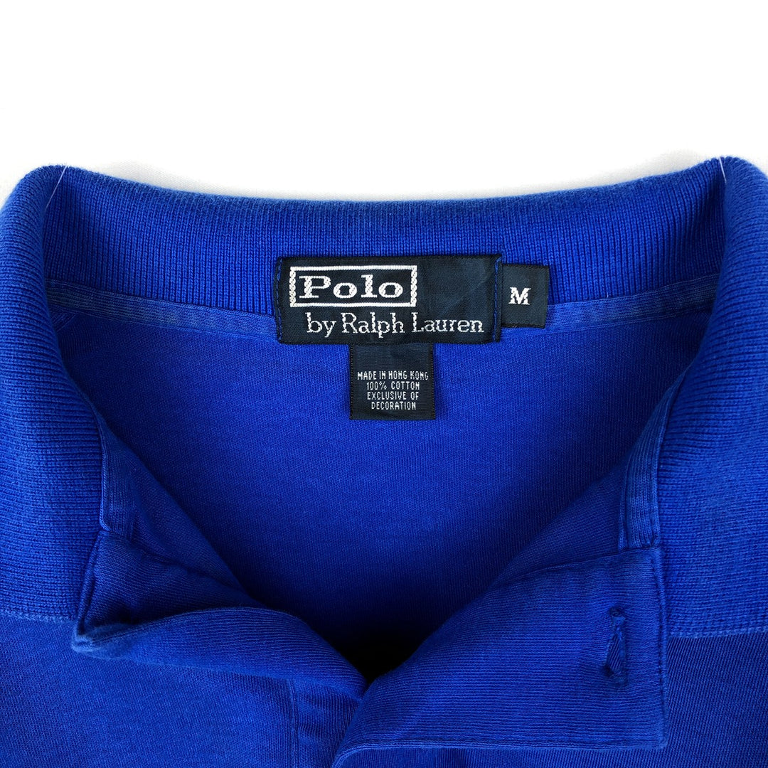 Ralph Lauren POLO by Ralph Lauren short sleeve polo shirt, men's size M cotton blue type Vintage Second Hand