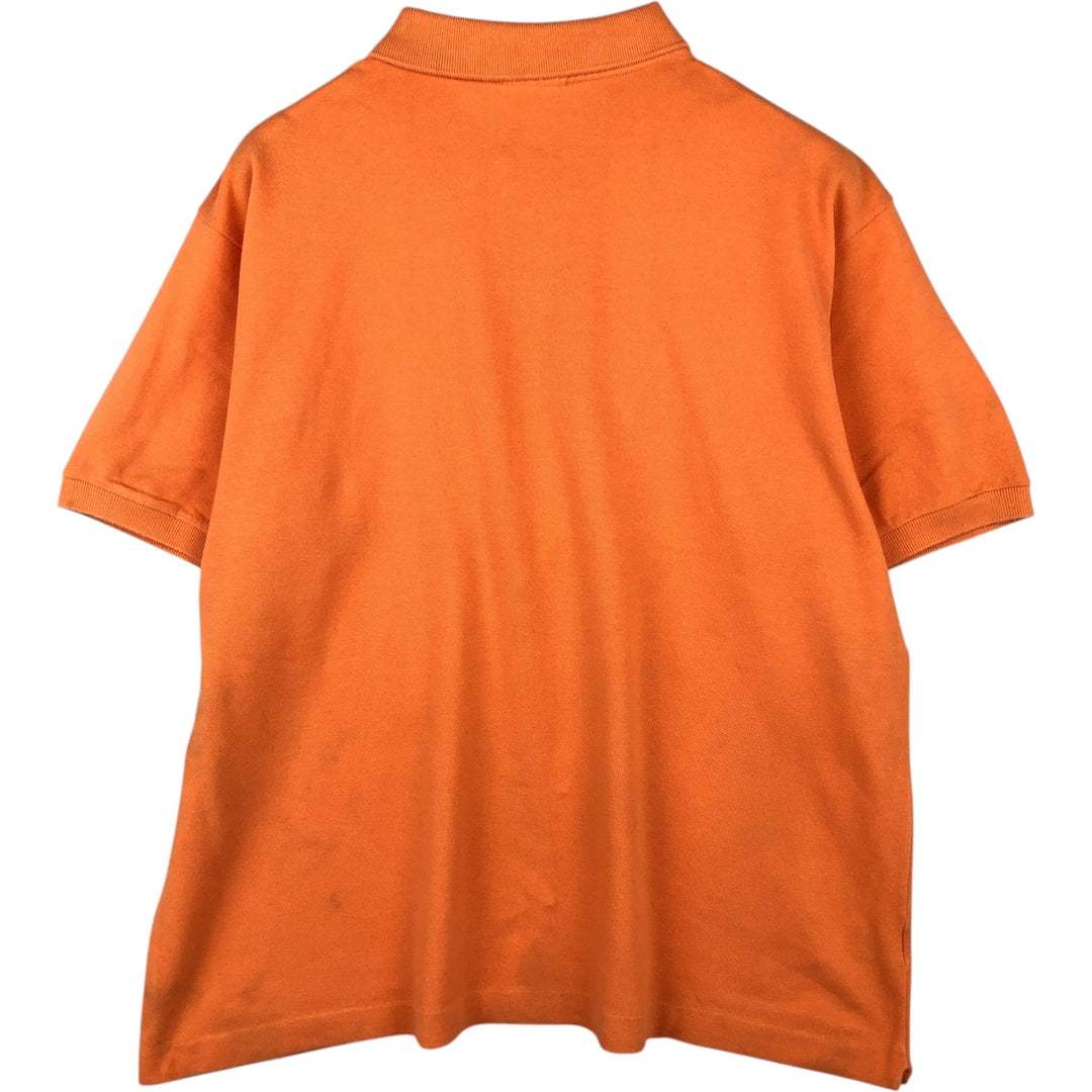Lacoste LACOSTE French design short sleeve polo shirt No. 7 Men's XXL equivalent cotton orange type Vintage Second Hand