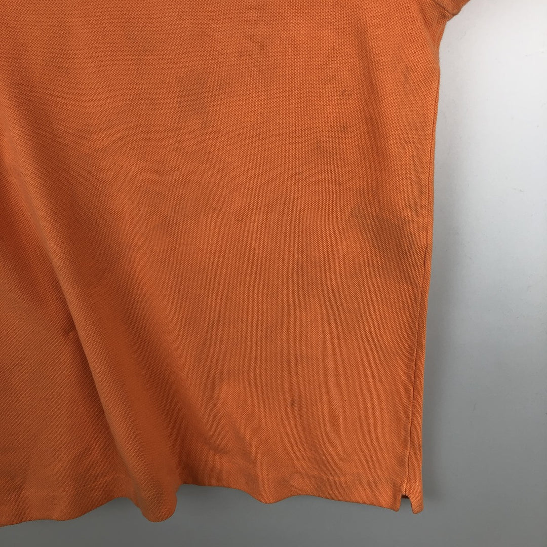 Lacoste LACOSTE French design short sleeve polo shirt No. 7 Men's XXL equivalent cotton orange type Vintage Second Hand