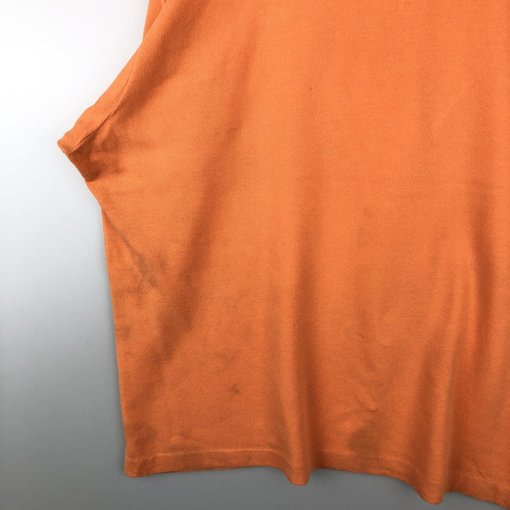 Lacoste LACOSTE French design short sleeve polo shirt No. 7 Men's XXL equivalent cotton orange type Vintage Second Hand
