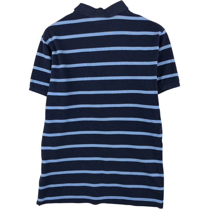 Ralph Lauren POLO by Ralph Lauren CUSTOM FIT short sleeve striped polo shirt men's size M cotton blue type Vintage Second Hand