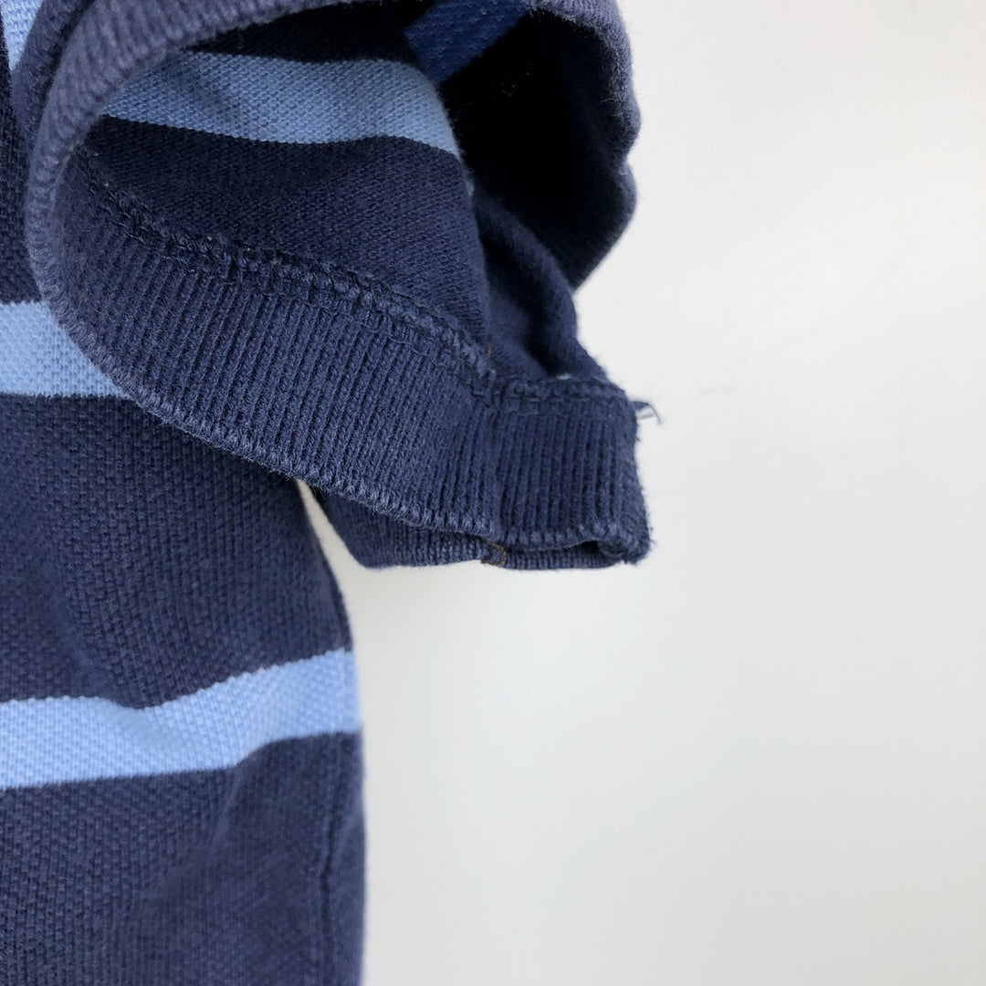Ralph Lauren POLO by Ralph Lauren CUSTOM FIT short sleeve striped polo shirt men's size M cotton blue type Vintage Second Hand