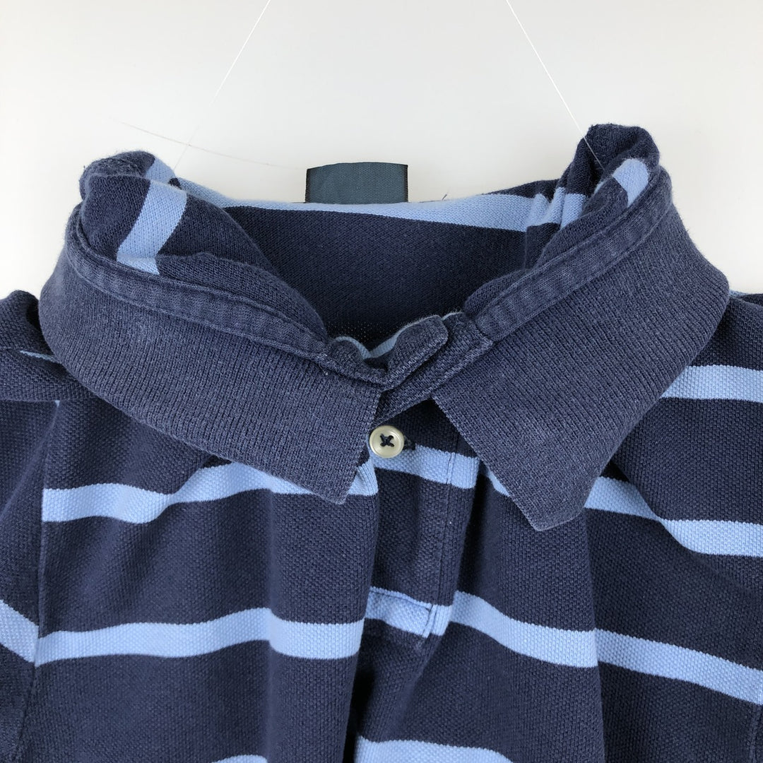 Ralph Lauren POLO by Ralph Lauren CUSTOM FIT short sleeve striped polo shirt men's size M cotton blue type Vintage Second Hand