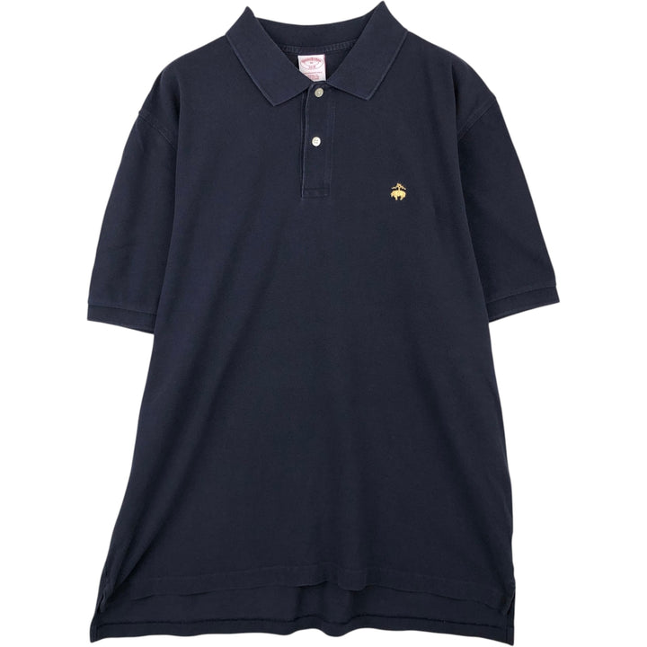 Brooks Brothers 1818 Short-Sleeve Polo Shirt, Men's Size XL (approx.) cotton navy blue type Vintage Second Hand