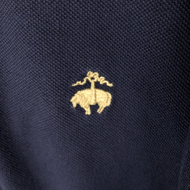 Brooks Brothers 1818 Short-Sleeve Polo Shirt, Men's Size XL (approx.) cotton navy blue type Vintage Second Hand
