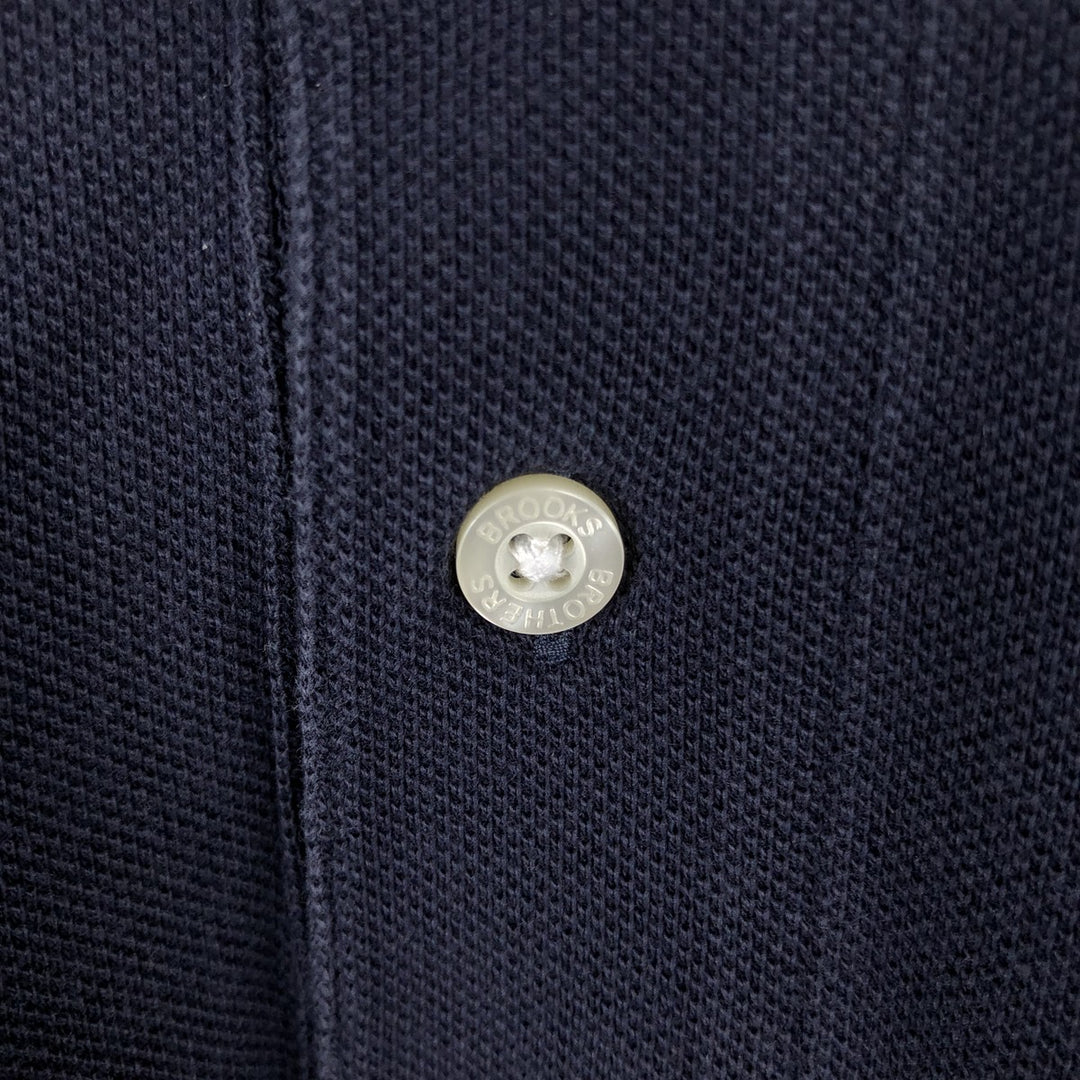 Brooks Brothers 1818 Short-Sleeve Polo Shirt, Men's Size XL (approx.) cotton navy blue type Vintage Second Hand