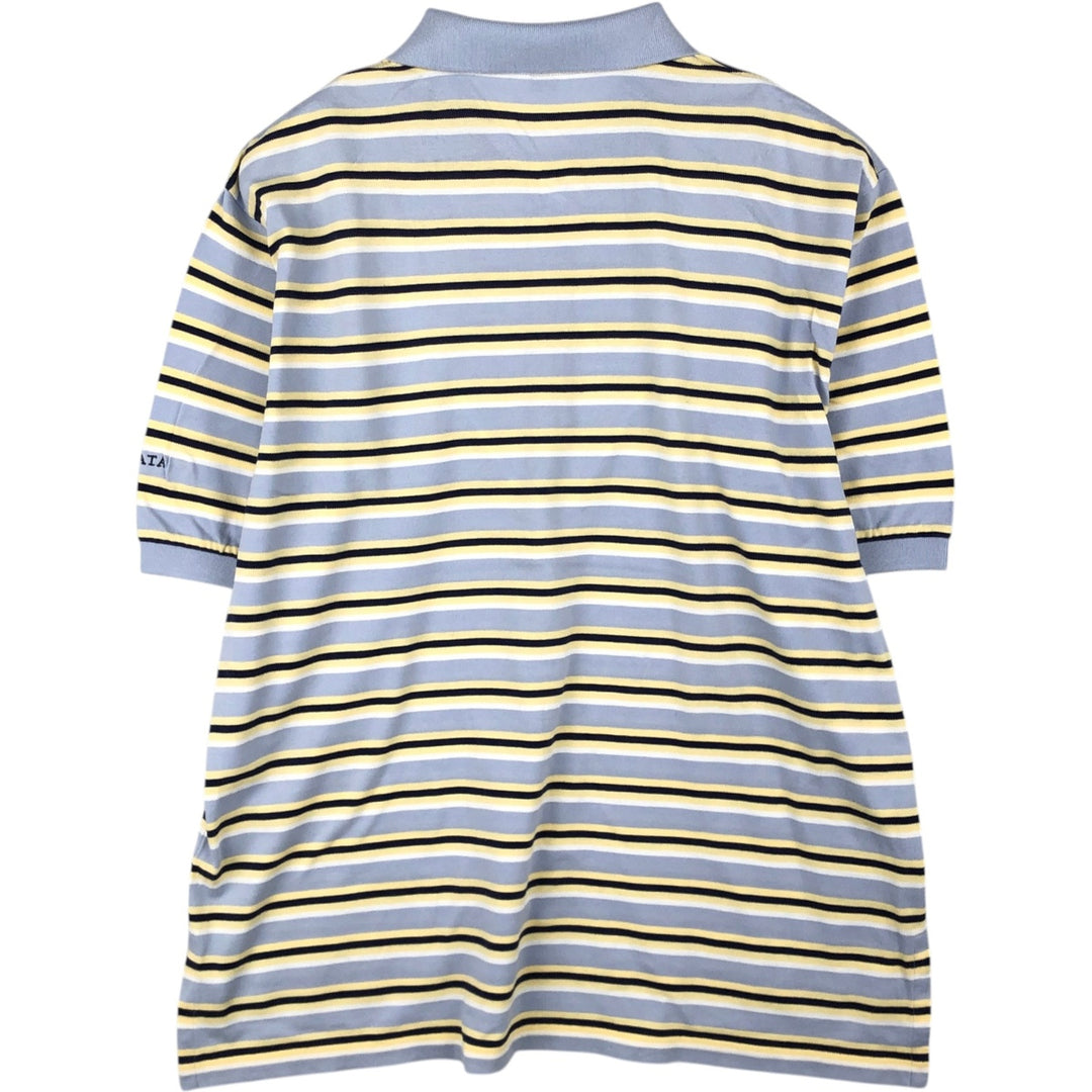 Ralph Lauren POLO GOLF Short Sleeve Striped Polo Shirt Men's XL cotton Blue type light blue Vintage Second Hand