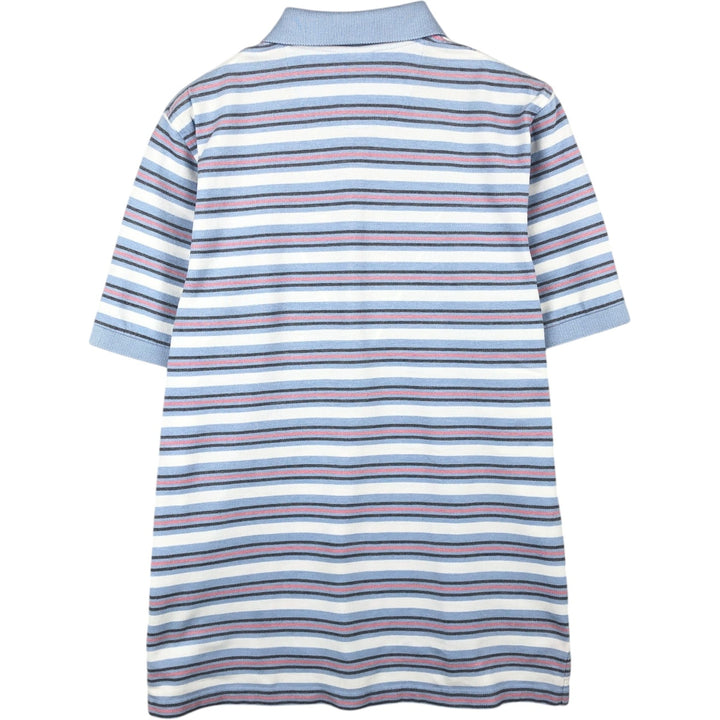 Brooks Brothers 1818 Short-Sleeve Striped Polo Shirt, Men's Size M (approx.) cotton white type Vintage Second Hand