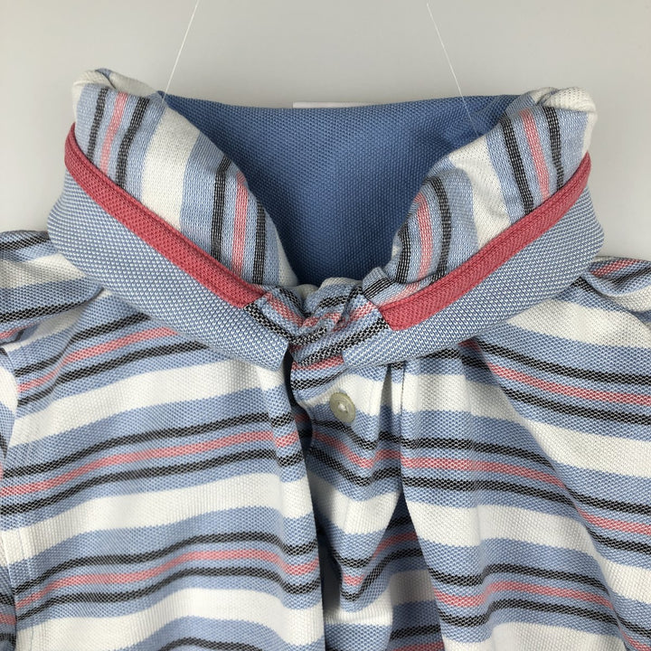 Brooks Brothers 1818 Short-Sleeve Striped Polo Shirt, Men's Size M (approx.) cotton white type Vintage Second Hand