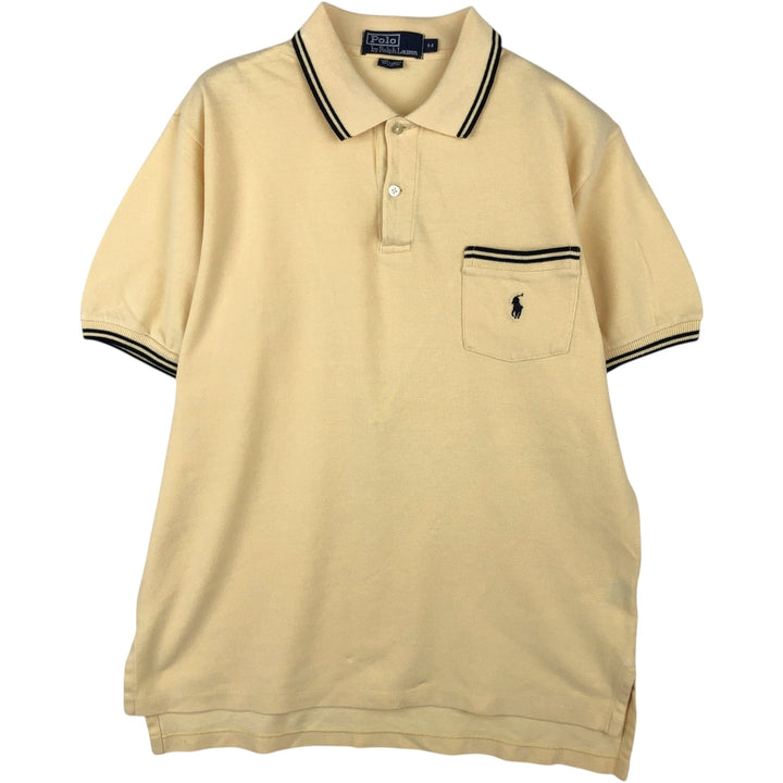 Ralph Lauren POLO GOLF Short Sleeve Polo Shirt Men's M cotton yellow type Vintage Second Hand