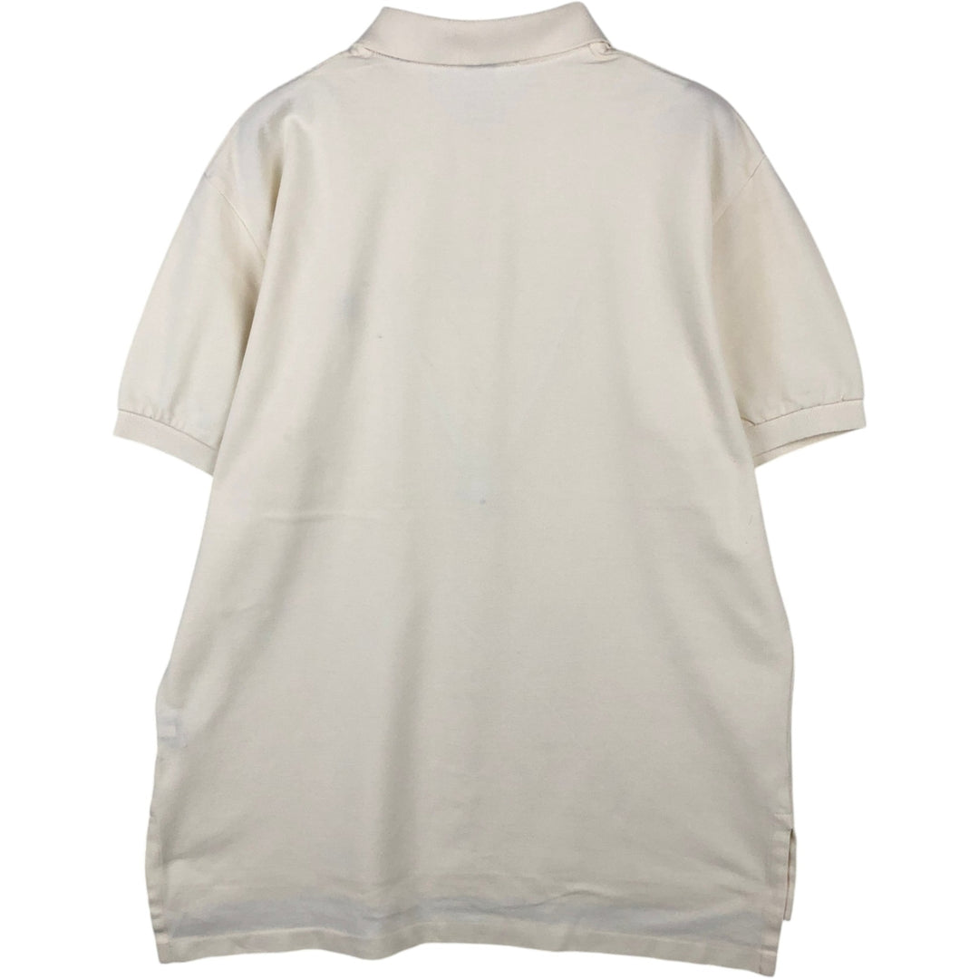 Ralph Lauren POLO by Ralph Lauren short sleeve polo shirt, men's size L cotton unbleached Vintage Second Hand