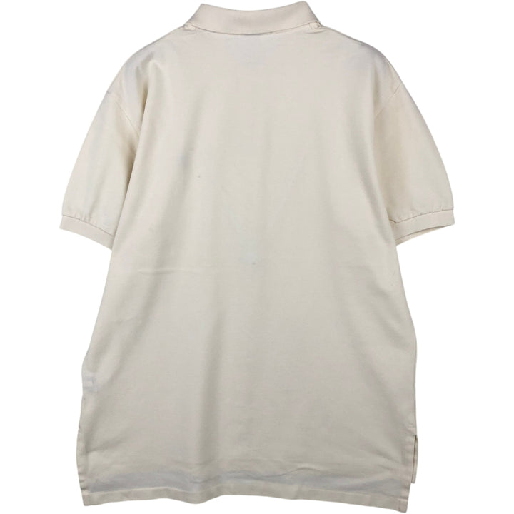 Ralph Lauren POLO by Ralph Lauren short sleeve polo shirt, men's size L cotton unbleached Vintage Second Hand