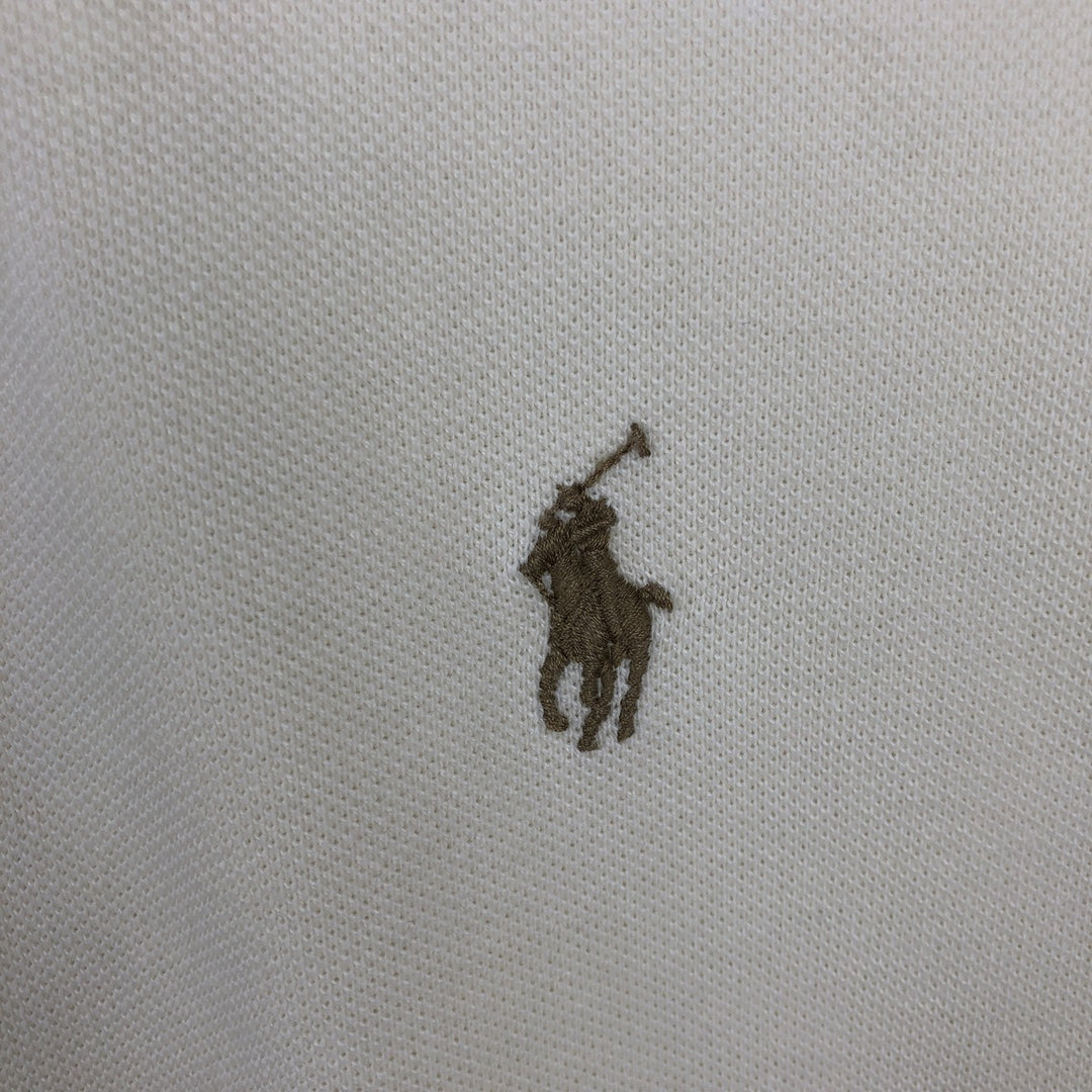 Ralph Lauren POLO by Ralph Lauren short sleeve polo shirt, men's size L cotton unbleached Vintage Second Hand