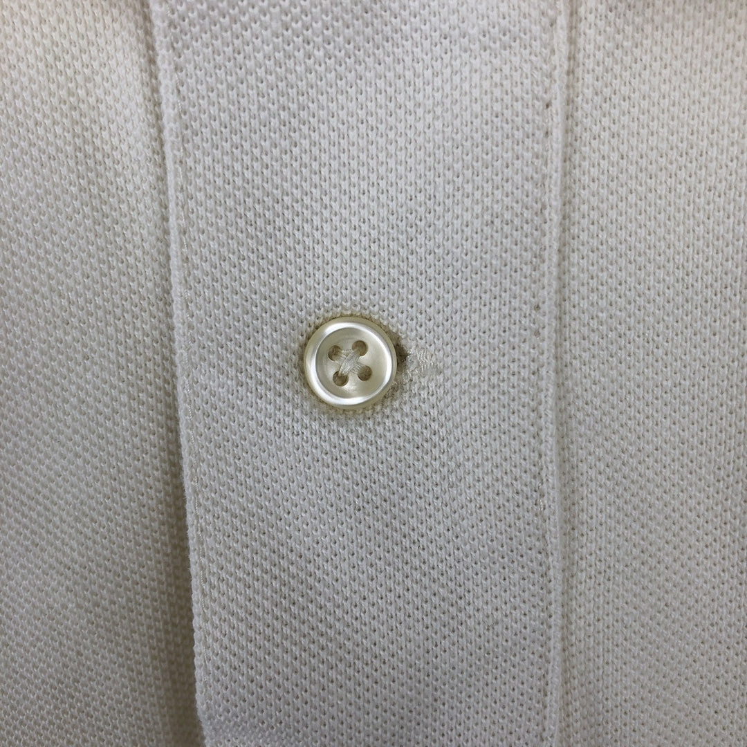 Ralph Lauren POLO by Ralph Lauren short sleeve polo shirt, men's size L cotton unbleached Vintage Second Hand