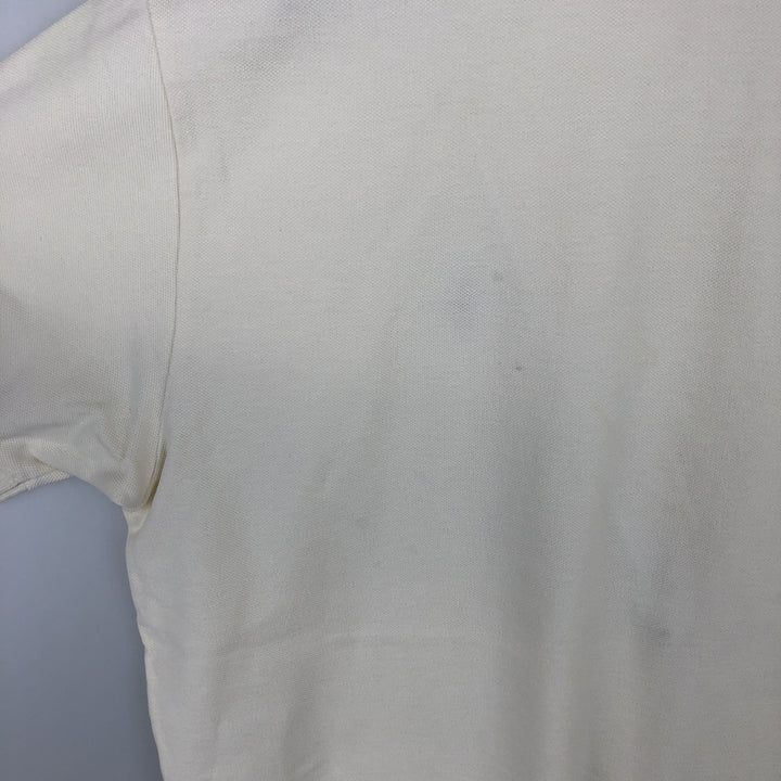 Ralph Lauren POLO by Ralph Lauren short sleeve polo shirt, men's size L cotton unbleached Vintage Second Hand