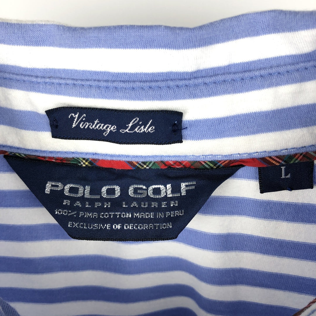 Ralph Lauren POLO GOLF Men's Size L (equivalent) Pima Cotton white type Vintage Second Hand