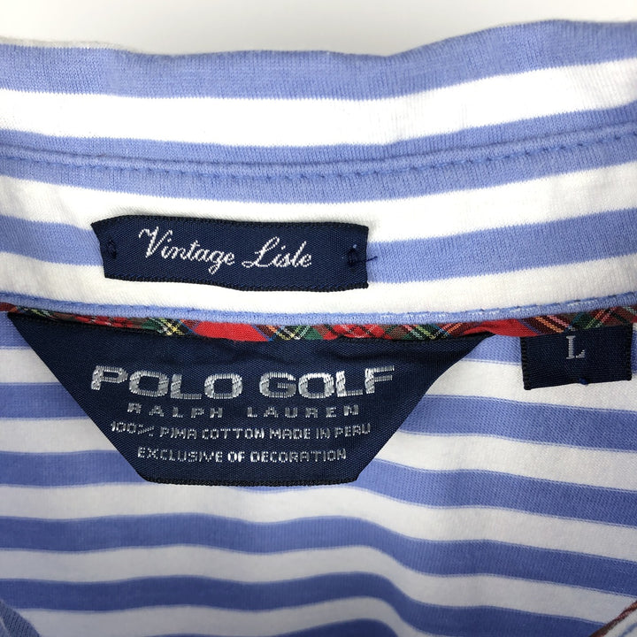 Ralph Lauren POLO GOLF Men's Size L (equivalent) Pima Cotton white type Vintage Second Hand