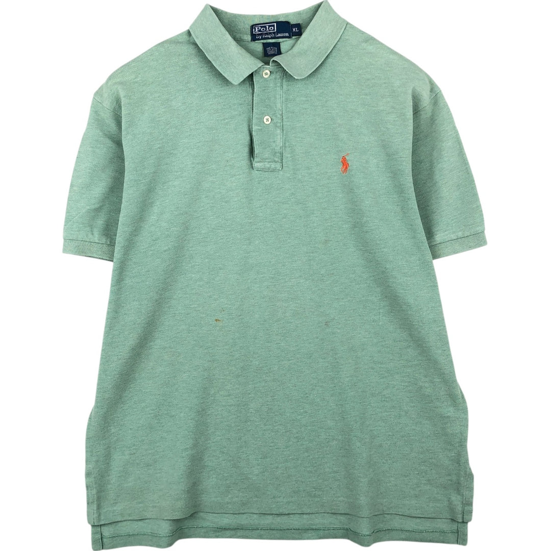 Ralph Lauren POLO by Ralph Lauren short sleeve polo shirt, men's XL size cotton green type Vintage Second Hand