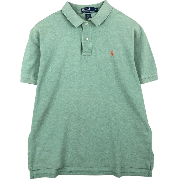 Ralph Lauren POLO by Ralph Lauren short sleeve polo shirt, men's XL size cotton green type Vintage Second Hand