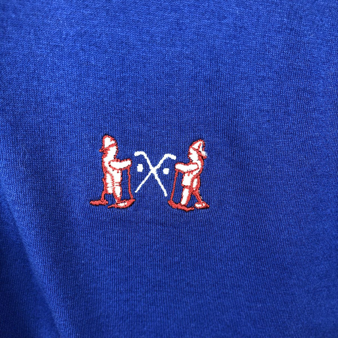 Ralph Lauren POLO GOLF Polo Golf short sleeve polo shirt for men size L Pima Cotton blue type Vintage Second Hand