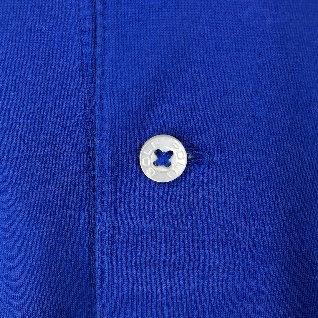Ralph Lauren POLO GOLF Polo Golf short sleeve polo shirt for men size L Pima Cotton blue type Vintage Second Hand