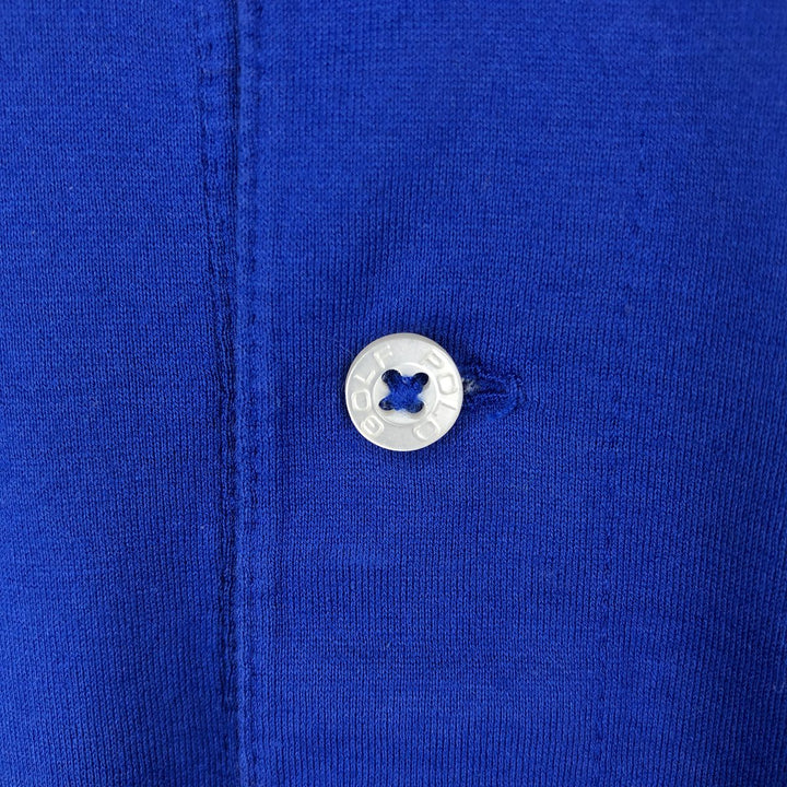 Ralph Lauren POLO GOLF Polo Golf short sleeve polo shirt for men size L Pima Cotton blue type Vintage Second Hand