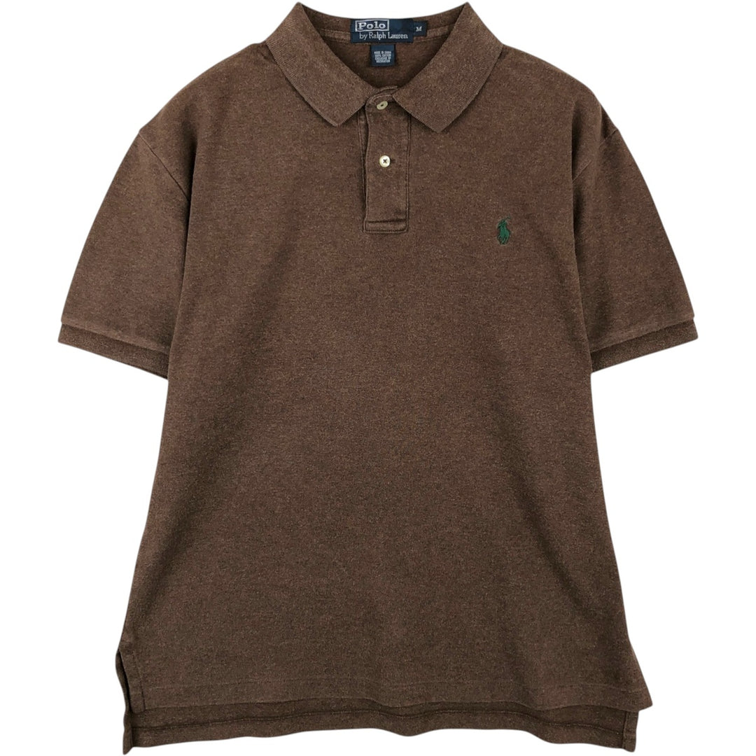 Ralph Lauren POLO by Ralph Lauren short sleeve polo shirt, men's size M cotton brown type Vintage Second Hand