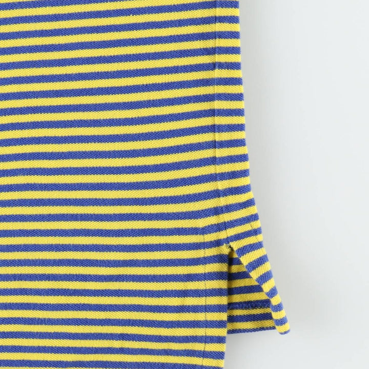 Ralph Lauren POLO by Ralph Lauren short sleeve striped polo shirt, men's XXL size cotton yellow type Vintage Second Hand