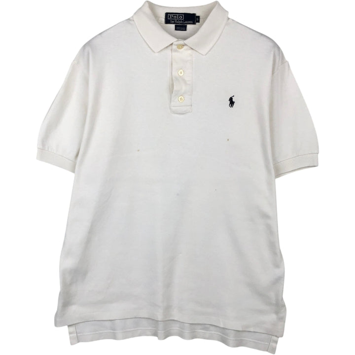 1990'S Ralph Lauren POLO by Ralph Lauren Short-Sleeve Polo Shirt, Made in USA, Men's Size S (Equivalent), Vintage cotton white type Vintage Second Hand