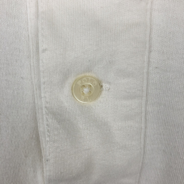 1990'S Ralph Lauren POLO by Ralph Lauren Short-Sleeve Polo Shirt, Made in USA, Men's Size S (Equivalent), Vintage cotton white type Vintage Second Hand
