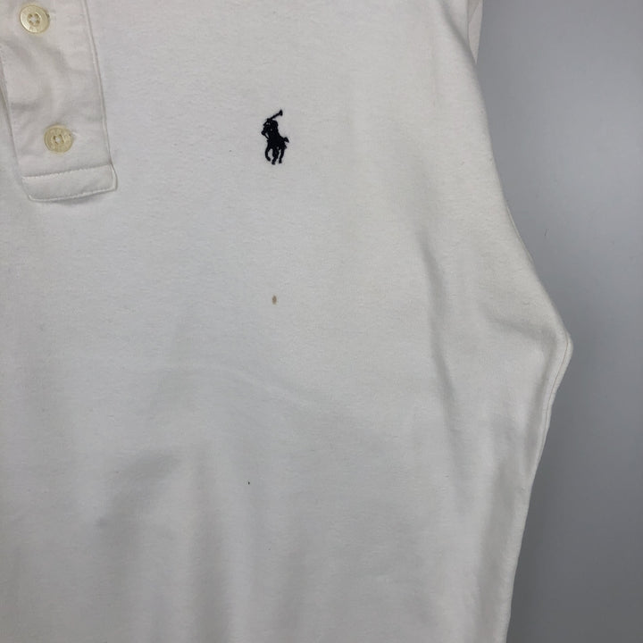 1990'S Ralph Lauren POLO by Ralph Lauren Short-Sleeve Polo Shirt, Made in USA, Men's Size S (Equivalent), Vintage cotton white type Vintage Second Hand